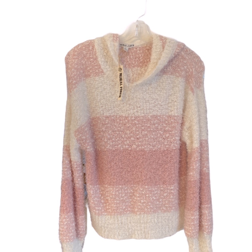 NWT Moral Fiber Cozy Pink Oversized Hoodie Sweater